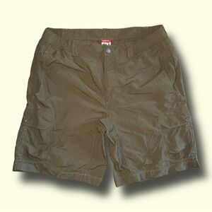 THE NORTH FACE Men’s Hiking Cargo Shorts Olive Green Nylon Size Medium 34”W